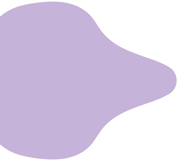 A large, abstract, purple blob with smooth, irregular edges is centered on a light gray background—perfect for a modern emergency vet clinic or veterinarian’s waiting room.