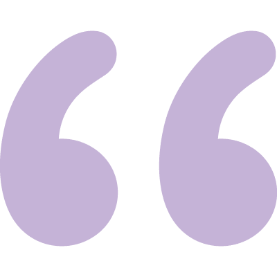 Large, lavender-colored quotation marks on a light gray background evoke a calm atmosphere—perfect for a Vet clinic, Pet ER, or any veterinarian-themed design.