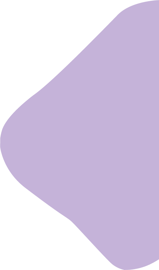 A large, irregular, purple shape with curved edges is positioned off-center on a light gray background, resembling an abstract blob often seen in modern Pet ER or emergency vet clinic branding.